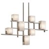 Żyrandol City Lights - 7 źródeł światła Klasyczny pewter geometryczny szklane kwadratowe klosze designerski nowoczesny możliwość ściemniania KL-CITY-LIGHTS7B KICHLER